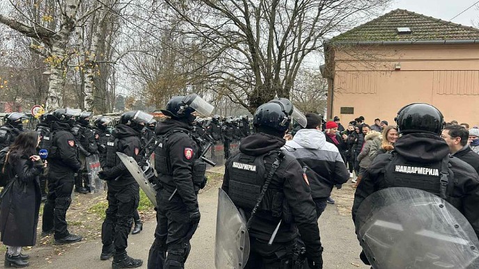 Protest građana kod Opštine
